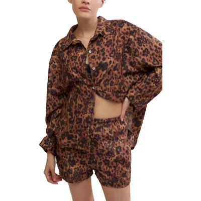 FREE PEOPLE FREE PEOPLE EARLY MORNING COTTON SHORTS PAJAMAS