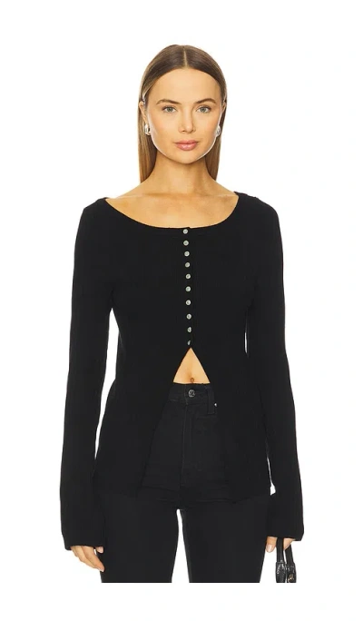 Free People East Side Cardigan In Black
