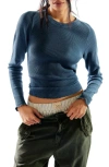 Free People We The Free Easy Does It Tee In Dark Denim