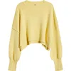 Free People Easy Street Crop Pullover In Blazing Yellow