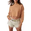 Free People Easy Street Crop Pullover In Brown
