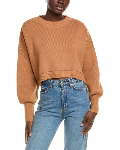 Free People Easy Street Crop Pullover In Orange