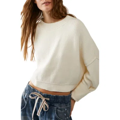 Free People Easy Street Crop Sweater In Moonglow