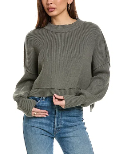 Free People Easy Street Crop Pullover In Green