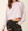 FREE PEOPLE EASY STREET CROP PULLOVER IN FROST LAVENDER