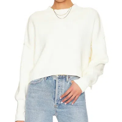 Free People Easy Street Crop Pullover In Moonglow In White