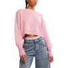 Free People Easy Street Crop Pullover In Lollipop In Lollipop