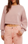 Free People Easy Street Crop Pullover In Lost Petal