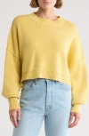 Free People Easy Street Crop Pullover In Pineapple Juice