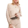 Free People Easy Street Crop Sweater In Oatmeal Combo In Neutral
