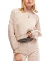 Free People Easy Street Crop Sweater In Oatmeal Combo In Oatmeal Combo