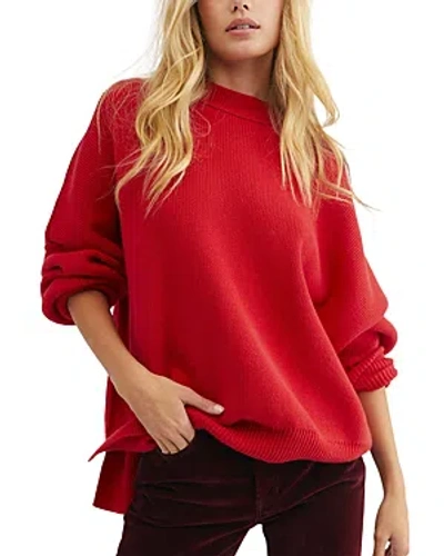 Free People Easy Street Tunic Sweater In Cherry