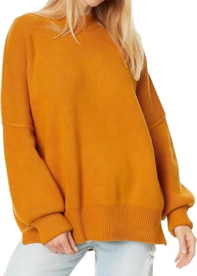 Free People Easy Street Tunic Top In Mustard In Orange