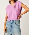 Free People Easy Street Sweater Vest In Purple