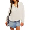 Free People Easy Sunday Cotton Top In Optic White