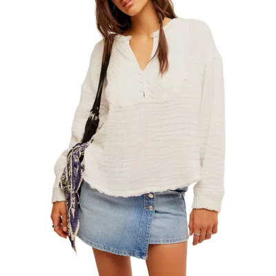 Free People Easy Sunday Cotton Top In Optic White