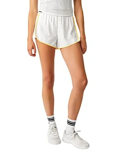 Free People Easy Tiger Shorts In White/mango Combo