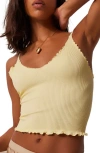 Free People Clean Lines Crop Tank In Butter