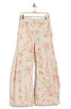 Free People Eden Print Flare Jeans In Multi