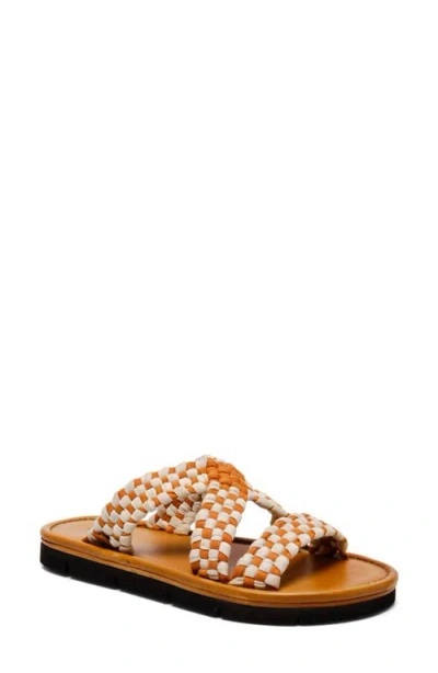 Free People Edge Water Woven Sandal In Chalk/tan
