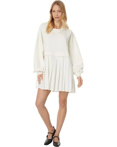 Free People Eleanor Sweatshirt Women's Gray 100% Cotton Pullover Buu356 In Neutral