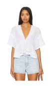 Free People Elle Cutwork Top In 光纤白