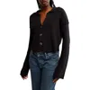 Free People Ella Button-up Sweater In Black