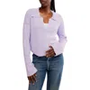 Free People Ella Button-up Sweater In Lavender Fields
