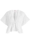 Free People Elle Broderie Anglaise Cotton Blouse In Ivory