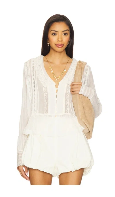 Free People Elodie Blouse In White