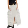 Free People Eloise Parachute Maxi Skirt In Clean Ivory