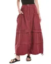 Free People Eloise Cotton Twill Maxi Skirt In Burgundy