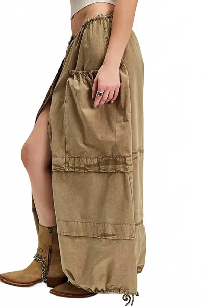 Free People Eloise Maxi Skirt In Caiman In Brown