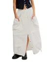 Free People Eloise Parachute Maxi Skirt In Clean Ivory