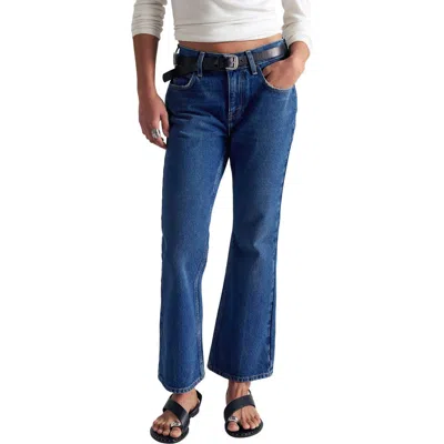 Free People Elowen Crop Kick Flare Jeans In Blue