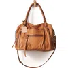 Free People Emerson Lambskin Leather Tote In Saddle