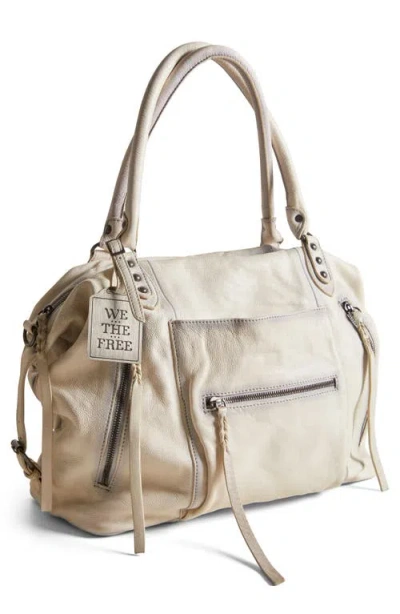 Free People Emerson Lambskin Leather Tote In Neutral
