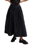Free People Emilia Crinkle Skirt In Black