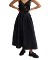 Free People Emilia Crinkle Skirt In Black