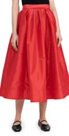 FREE PEOPLE EMILIA FULL SKIRT HIGH RISK RED