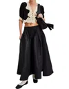 Free People Emilia Crinkle Skirt In Black