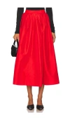 Free People Emilia Full Skirt In High Risk Red In Red