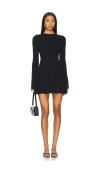 Free People Emmy Pleated Skirt Mini Dress In Black