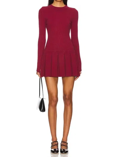 Free People Emmy Mini Dress In Aged Red In Multi