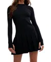 Free People Emmy Pleated Skirt Mini Dress In Black