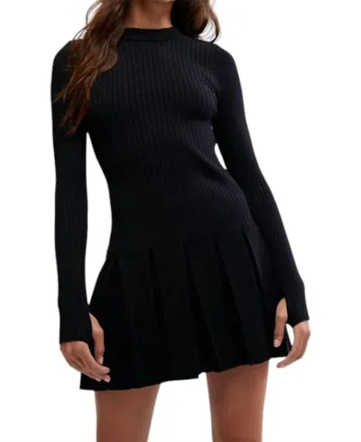 FREE PEOPLE EMMY MINI DRESS IN BLACK