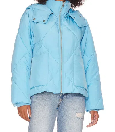 Free People Emmy Swing Puffer Jacket In Capri Blue