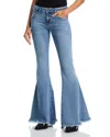 Free People Emre High Rise Flare Jeans In Poppy Blue