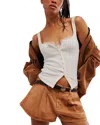 Free People End Game Pointelle Tank Top In Sugar Swizzle