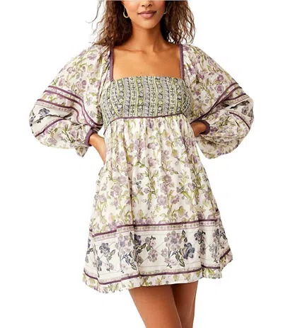 FREE PEOPLE ENDLESS AFTERNOON MINI DRESS IN TEA COMBO